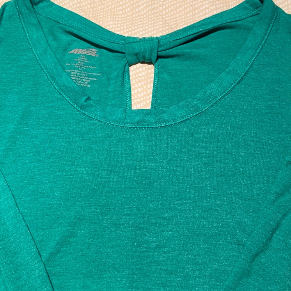 👚Long sleeve yoga tee soft light green
